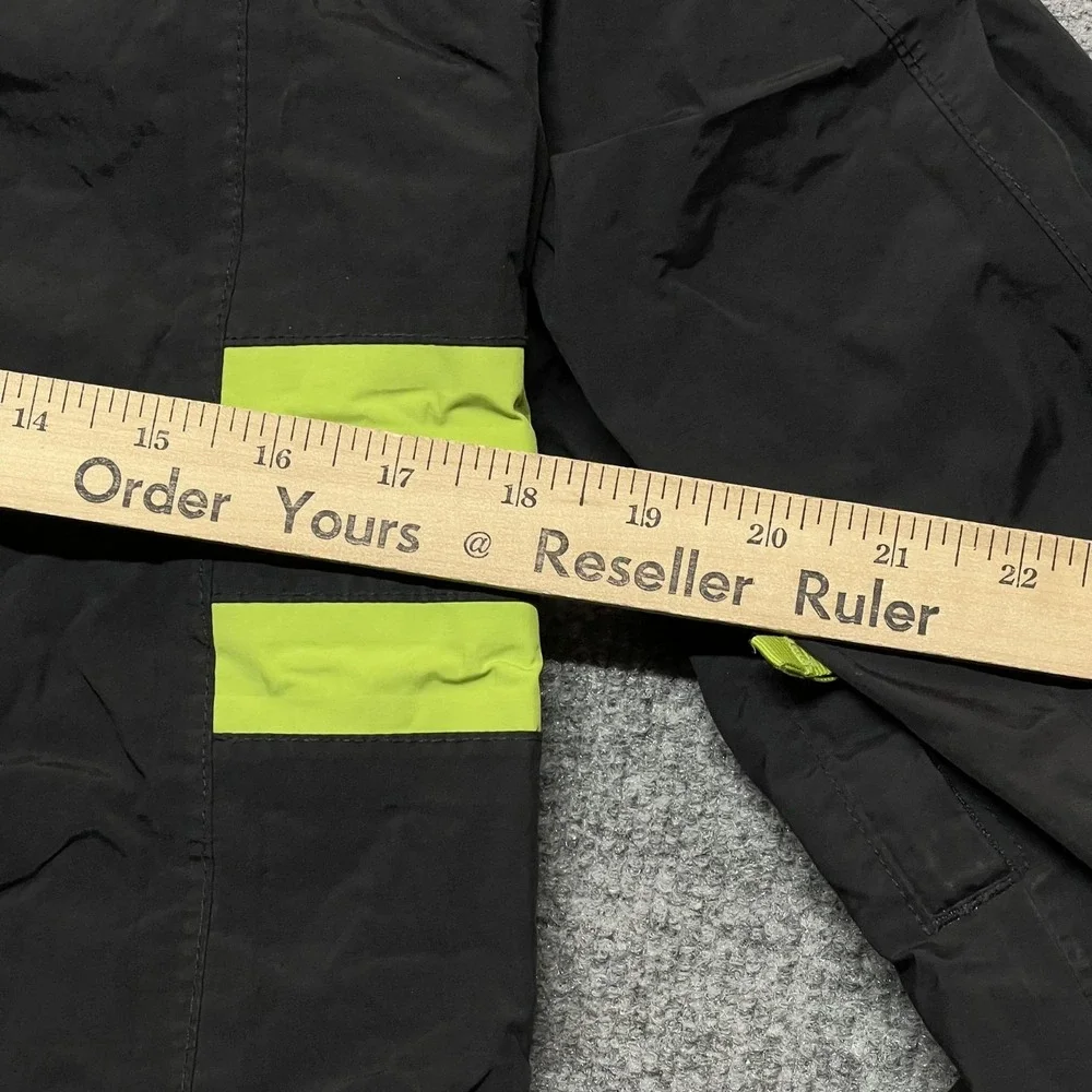 Burton Jacket Kids Small Black Lime Hooded Ski Snowboard Colorblock Winter
